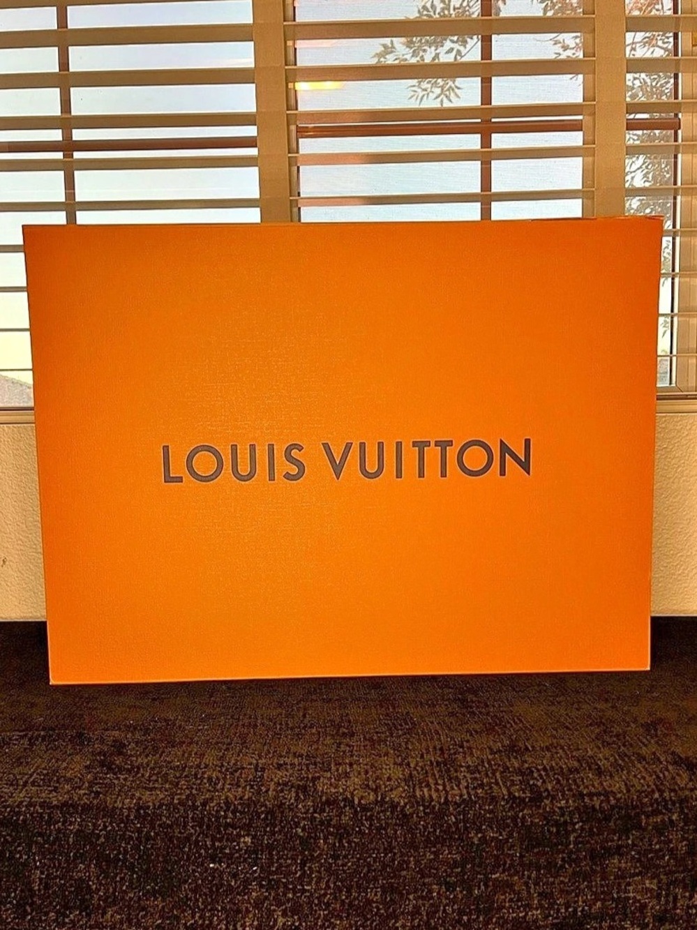 Authentic Louis Vuitton Empty Gift Box with Handle Orange